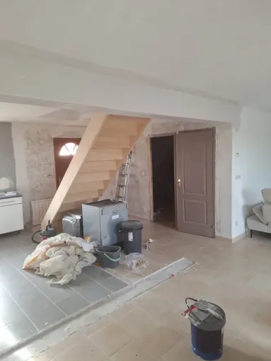 Ouverture d'un mur porteur avec renforcement par IPN, Compiègne, LCDT La Coopérative des Travaux