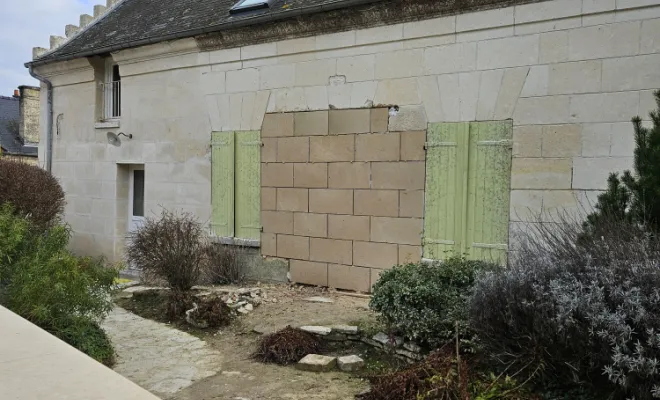 Réfection de la façade d'une longère à Chelles, Compiègne, LCDT La Coopérative des Travaux