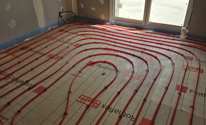 Réalisation d'un plancher chauffant hydraulique avec pompe à chaleur sur le pavillon d'Abbeville Saint-Lucien, Compiègne, LCDT La Coopérative des Travaux