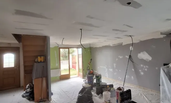 Réfection du faux plafond en BA13 sur rail mécanique à Compiègne, Compiègne, LCDT La Coopérative des Travaux