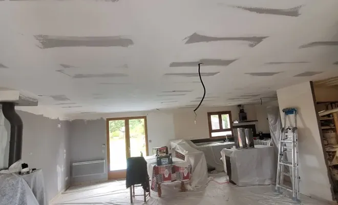 Réfection du faux plafond en BA13 sur rail mécanique à Compiègne, Compiègne, LCDT La Coopérative des Travaux