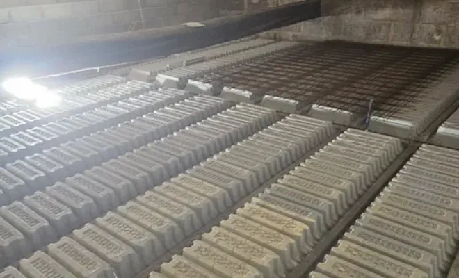Pose du plancher béton pour la création de logements à Thourotte, Compiègne, LCDT La Coopérative des Travaux