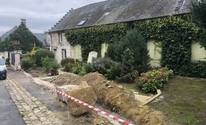 Création d'un mur de clôture en pierre, Compiègne, LCDT La Coopérative des Travaux