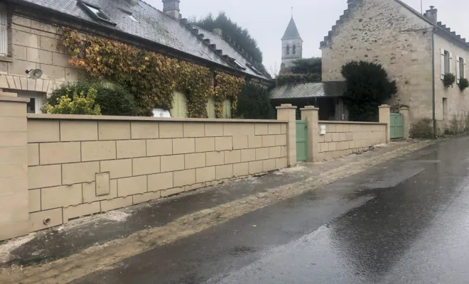 Création d'un mur de clôture en pierre, Compiègne, LCDT La Coopérative des Travaux